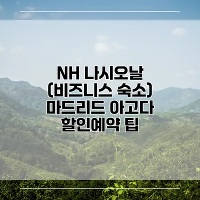 NH 나시오날 (비즈니스 숙소) 마드리드 아고다 할인예약 팁