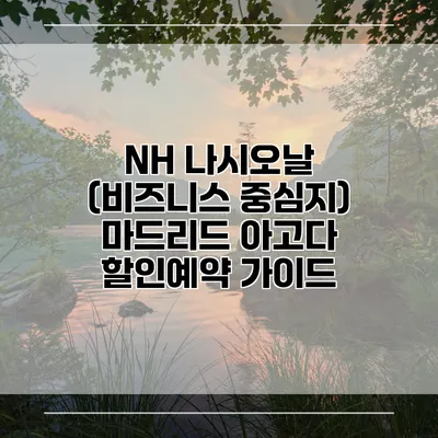 NH 나시오날 (비즈니스 중심지) 마드리드 아고다 할인예약 가이드