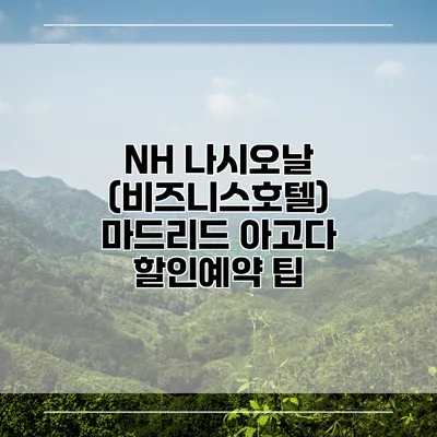 NH 나시오날 (비즈니스호텔) 마드리드 아고다 할인예약 팁