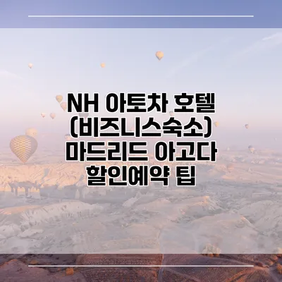 NH 아토차 호텔 (비즈니스숙소) 마드리드 아고다 할인예약 팁