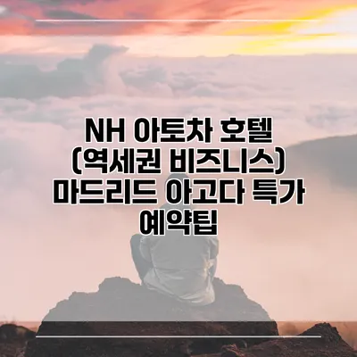 NH 아토차 호텔 (역세권 비즈니스) 마드리드 아고다 특가 예약팁