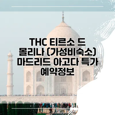 THC 티르소 드 몰리나 (가성비숙소) 마드리드 아고다 특가 예약정보