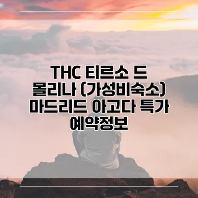 THC 티르소 드 몰리나 (가성비숙소) 마드리드 아고다 특가 예약정보