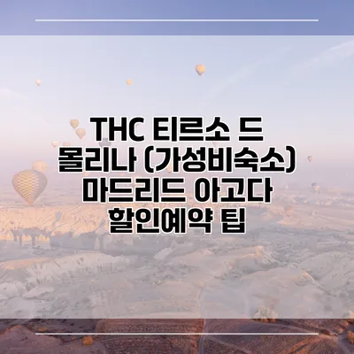 THC 티르소 드 몰리나 (가성비숙소) 마드리드 아고다 할인예약 팁