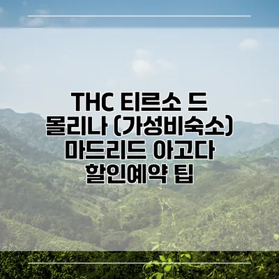 THC 티르소 드 몰리나 (가성비숙소) 마드리드 아고다 할인예약 팁