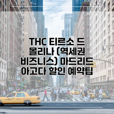THC 티르소 드 몰리나 (역세권 비즈니스) 마드리드 아고다 할인 예약팁
