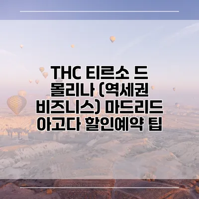 THC 티르소 드 몰리나 (역세권 비즈니스) 마드리드 아고다 할인예약 팁