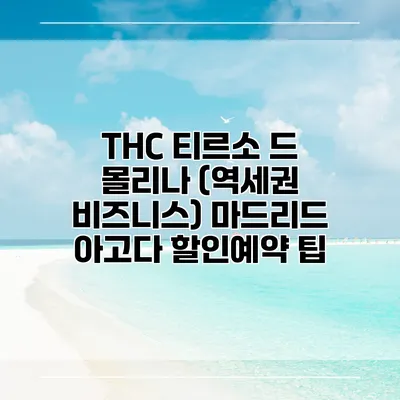 THC 티르소 드 몰리나 (역세권 비즈니스) 마드리드 아고다 할인예약 팁