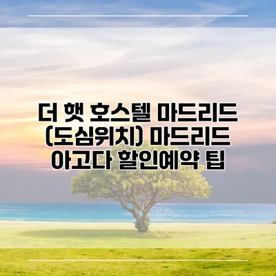 더 햇 호스텔 마드리드 (도심위치) 마드리드 아고다 할인예약 팁