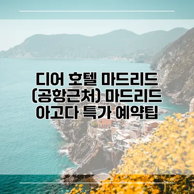 디어 호텔 마드리드 (공항근처) 마드리드 아고다 특가 예약팁