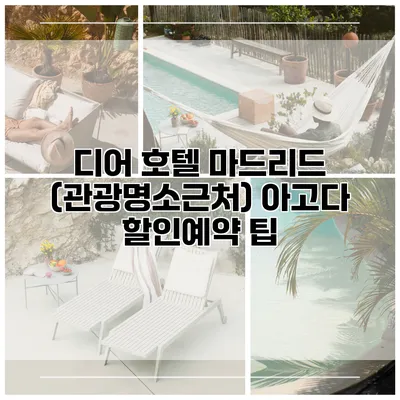 디어 호텔 마드리드 (관광명소근처) 아고다 할인예약 팁