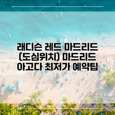 래디슨 레드 마드리드 (도심위치) 마드리드 아고다 최저가 예약팁