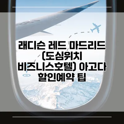 래디슨 레드 마드리드 (도심위치 비즈니스호텔) 아고다 할인예약 팁