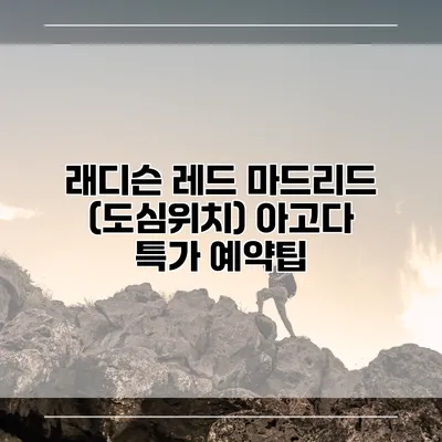 래디슨 레드 마드리드 (도심위치) 아고다 특가 예약팁
