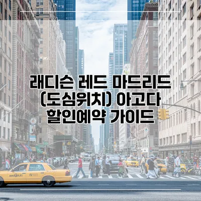 래디슨 레드 마드리드 (도심위치) 아고다 할인예약 가이드