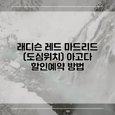 래디슨 레드 마드리드 (도심위치) 아고다 할인예약 방법