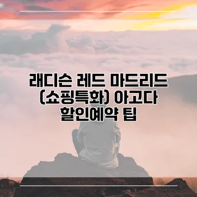 래디슨 레드 마드리드 (쇼핑특화) 아고다 할인예약 팁