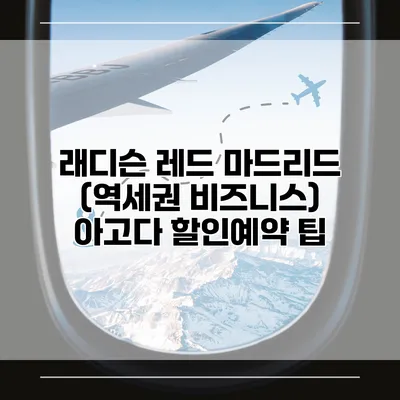 래디슨 레드 마드리드 (역세권 비즈니스) 아고다 할인예약 팁
