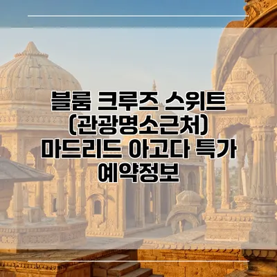 블룸 크루즈 스위트 (관광명소근처) 마드리드 아고다 특가 예약정보