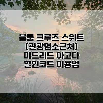 블룸 크루즈 스위트 (관광명소근처) 마드리드 아고다 할인코드 이용법