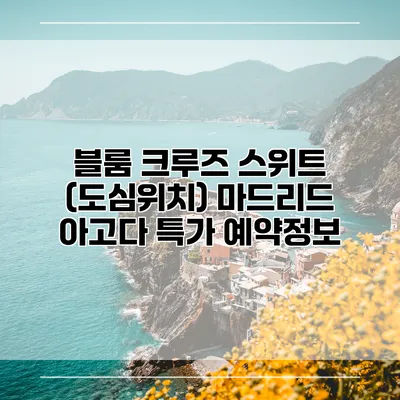 블룸 크루즈 스위트 (도심위치) 마드리드 아고다 특가 예약정보