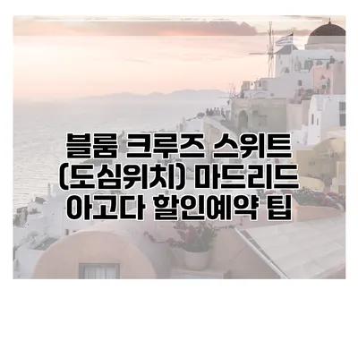 블룸 크루즈 스위트 (도심위치) 마드리드 아고다 할인예약 팁