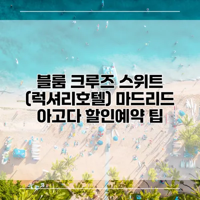 블룸 크루즈 스위트 (럭셔리호텔) 마드리드 아고다 할인예약 팁