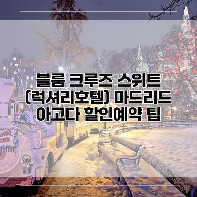 블룸 크루즈 스위트 (럭셔리호텔) 마드리드 아고다 할인예약 팁