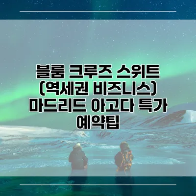 블룸 크루즈 스위트 (역세권 비즈니스) 마드리드 아고다 특가 예약팁