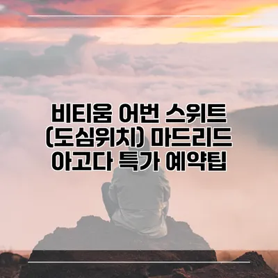 비티움 어번 스위트 (도심위치) 마드리드 아고다 특가 예약팁