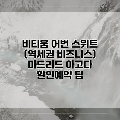 비티움 어번 스위트 (역세권 비즈니스) 마드리드 아고다 할인예약 팁