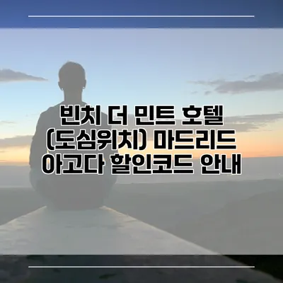 빈치 더 민트 호텔 (도심위치) 마드리드 아고다 할인코드 안내