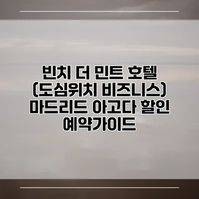 빈치 더 민트 호텔 (도심위치 비즈니스) 마드리드 아고다 할인 예약가이드