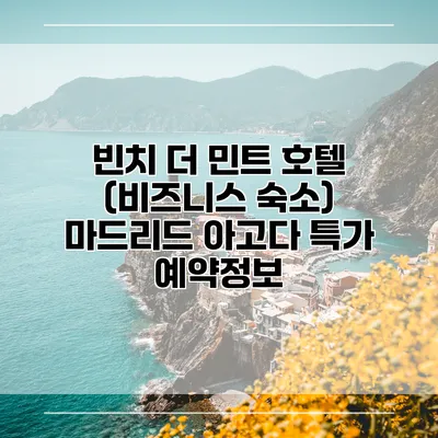 빈치 더 민트 호텔 (비즈니스 숙소) 마드리드 아고다 특가 예약정보
