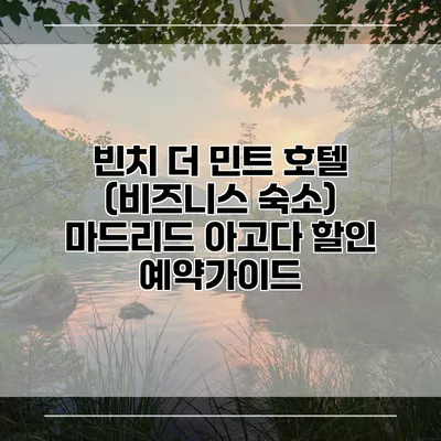 빈치 더 민트 호텔 (비즈니스 숙소) 마드리드 아고다 할인 예약가이드