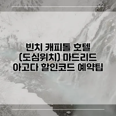 빈치 캐피톨 호텔 (도심위치) 마드리드 아고다 할인코드 예약팁