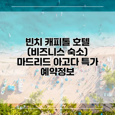 빈치 캐피톨 호텔 (비즈니스 숙소) 마드리드 아고다 특가 예약정보