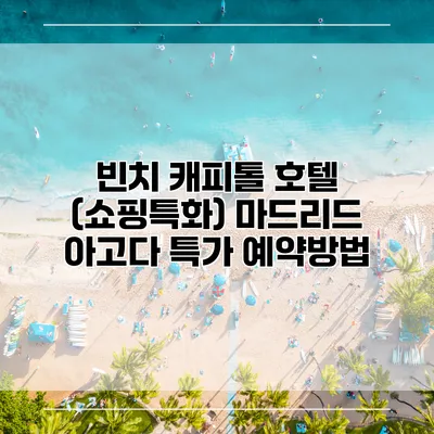 빈치 캐피톨 호텔 (쇼핑특화) 마드리드 아고다 특가 예약방법