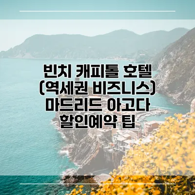 빈치 캐피톨 호텔 (역세권 비즈니스) 마드리드 아고다 할인예약 팁