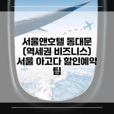 서울앤호텔 동대문 (역세권 비즈니스) 서울 아고다 할인예약 팁