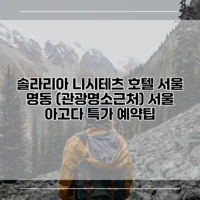 솔라리아 니시테츠 호텔 서울 명동 (관광명소근처) 서울 아고다 특가 예약팁
