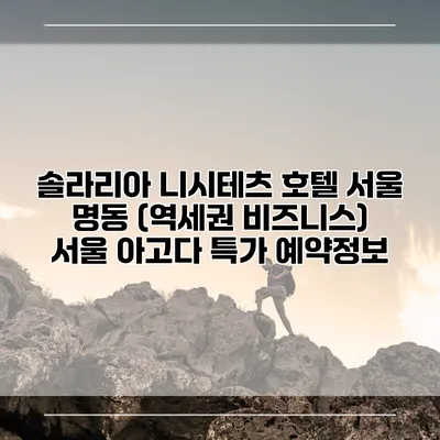 솔라리아 니시테츠 호텔 서울 명동 (역세권 비즈니스) 서울 아고다 특가 예약정보