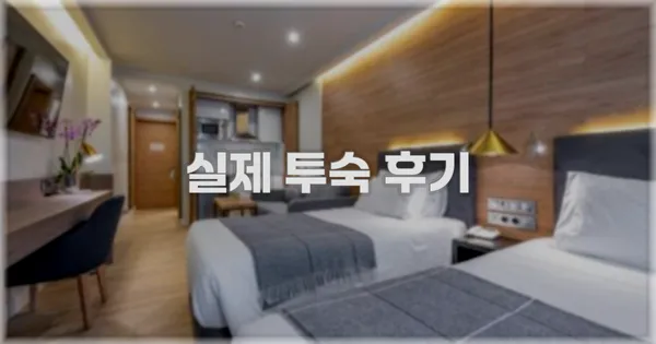 💬 실제 투숙 후기