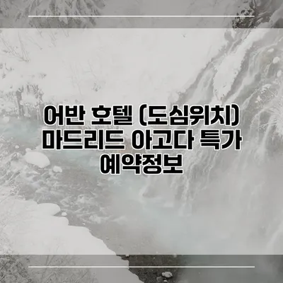 어반 호텔 (도심위치) 마드리드 아고다 특가 예약정보