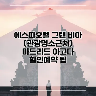 에스파호텔 그랜 비아 (관광명소근처) 마드리드 아고다 할인예약 팁
