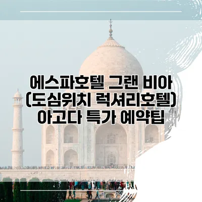 에스파호텔 그랜 비아 (도심위치 럭셔리호텔) 아고다 특가 예약팁