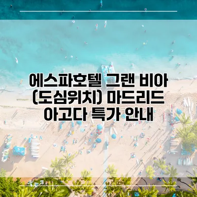 에스파호텔 그랜 비아 (도심위치) 마드리드 아고다 특가 안내
