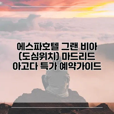 에스파호텔 그랜 비아 (도심위치) 마드리드 아고다 특가 예약가이드