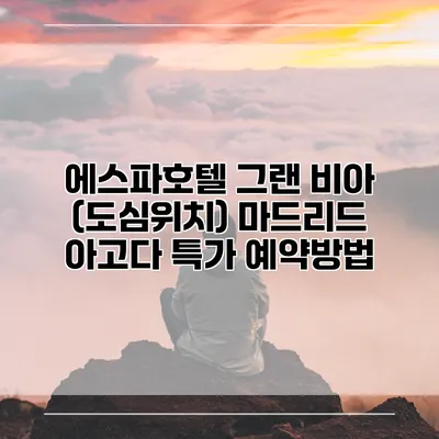 에스파호텔 그랜 비아 (도심위치) 마드리드 아고다 특가 예약방법