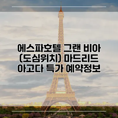 에스파호텔 그랜 비아 (도심위치) 마드리드 아고다 특가 예약정보